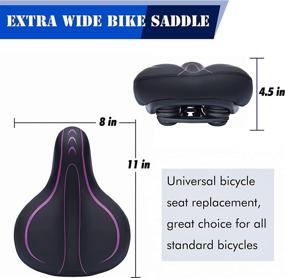 img 2 attached to 🚴 Artpuch Bike Seat: Ultimate Comfort Memory Foam Cushion for Men and Women