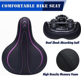 img 3 attached to 🚴 Artpuch Bike Seat: Ultimate Comfort Memory Foam Cushion for Men and Women