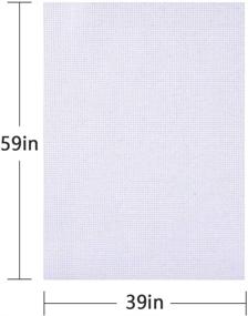 img 3 attached to Large 59x39 Inch Aida Fabric for Cross Stitch, 14 Count Classic Reserve Cloth for Home DIY Embroidery Decoration