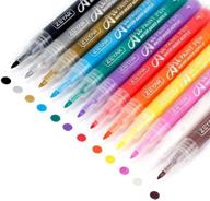 ZEYAR Dual Tip Paint Pens, Medium and Extra Fine, Water Based Acrylic & Waterproof Ink, Assorted Colors, Works on Rock, Wood, Glass, Metal, Ceramic