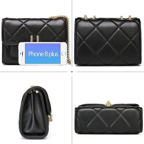 img 3 attached to 👜 Chic Quilted Crossbody: Fashionable Women's Handbags & Wallets