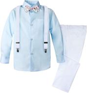 👦 boys' clothing: spring notion 4 piece suspender ensemble logo