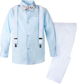 img 4 attached to 👦 Boys' Clothing: Spring Notion 4 Piece Suspender Ensemble