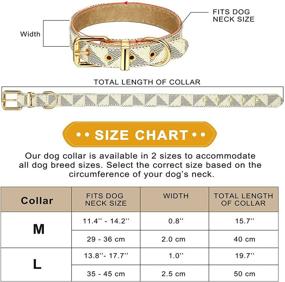 img 3 attached to 🎄 Classic Leather Dog Collar Set for Christmas and Thanksgiving - Check Pattern, Heavy Duty and Stylish - Ideal for Small to Medium Dogs