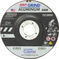 🪚 sait 20083 a46n aluminum grinding wheel (type 27/depressed center) 7-inch x 1/4-inch x 7/8-inch, 25-pack - united abrasives logo