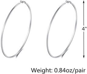 img 2 attached to 🏀 Yeslady Big Hoop Earrings - Trendy 4 inch Extra Large Basketball Hoops for Women and Girls