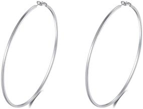 img 4 attached to 🏀 Yeslady Big Hoop Earrings - Trendy 4 inch Extra Large Basketball Hoops for Women and Girls