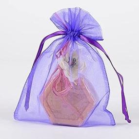 img 1 attached to Organza Drawstring Inches Quantity Purple