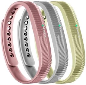 img 4 attached to Adjustable Wristband Replacement, Compatible with Fitbit Flex 2 📿 Fitness Tracker - Men's & Women's, Small/Large Sizes, No Tracker Included