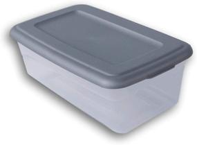 img 1 attached to Sterilite 6 Quart Shoe Box Storage Bin - Silver (Pack of 2) for Organized Shoe Collection