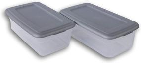 img 2 attached to Sterilite 6 Quart Shoe Box Storage Bin - Silver (Pack of 2) for Organized Shoe Collection