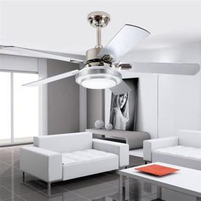 img 2 attached to Andersonlight 52-Inch LED Indoor Stainless Steel Ceiling Fan with Light, Remote Control for Enhanced SEO