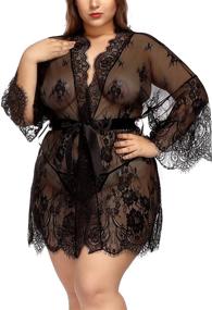 img 4 attached to TGD Womens Lingerie Nightgown XXXXL Women's Clothing for Lingerie, Sleep & Lounge