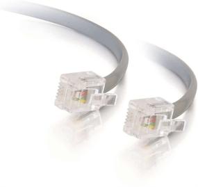 img 3 attached to C2G/ Кабели для подключения 09590 RJ11 модулярный телефонный кабель - 14 футов/4,26 м, серебряный: высококачественное решение для подключения.