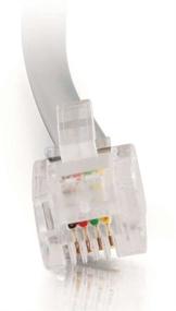 img 2 attached to C2G/ Cables To Go 09590 RJ11 Modular Telephone Cable - 14ft/4.26m, Silver: High-Quality Connectivity Solution