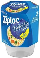 🍱 convenient small 3 cup ziploc twist 'n loc containers - pack of 6 logo