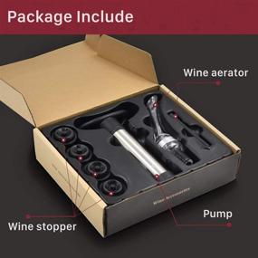 img 3 attached to 🍷 YOSH Wine Saver Vacuum Pump Set with 4 Reusable Wine Bottle Stoppers - Ideal Father's Day Gift for Wine Enthusiasts, Women, Parents, Bartenders, and More!