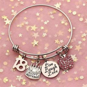 img 1 attached to 🎁 Stainless Steel Adjustable Bracelet Bangle - Perfect Birthday Gifts for Women and Girls, Celebrating 13th, 18th, 21st, 30th, 40th, 50th, and 60th Birthdays