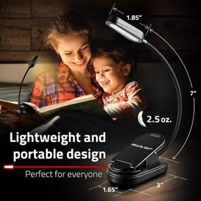 img 1 attached to 🌙 GearLight NiteOwl Bedside Reading Light - 2 Compact, Rechargeable LED Clip-on Lamps with 3 Lighting Modes and 360-Degree Flexible Neck for Nighttime Reading