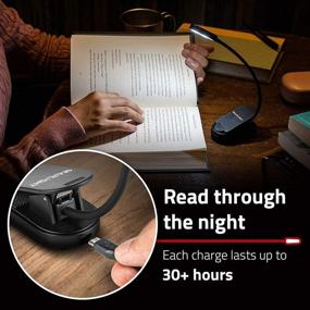 img 2 attached to 🌙 GearLight NiteOwl Bedside Reading Light - 2 Compact, Rechargeable LED Clip-on Lamps with 3 Lighting Modes and 360-Degree Flexible Neck for Nighttime Reading