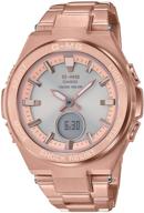 casio baby-g msg-s200dg-4a grey dial ladies stainless steel watch logo