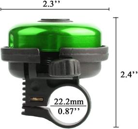 img 1 attached to REKATA Aluminum Bike Bell: Loud Sound Bicycle Bell for Adults, 🚲 Kids, Girls, Boys - 7 Vibrant Colors, Specifically Designed for Left-Hand Use