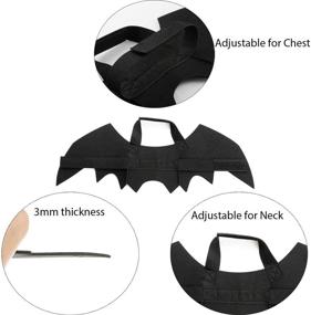 img 2 attached to 🦇 CCOSMIC Halloween Party Decoration Bat Wings for Pet Cats - Bat Wing Costume for Dogs, Collar Leads, Cosplay, Christmas Dress Up Accessories