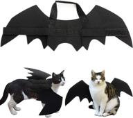 🦇 ccosmic halloween party decoration bat wings for pet cats - bat wing costume for dogs, collar leads, cosplay, christmas dress up accessories логотип