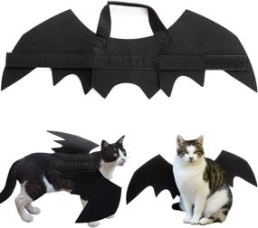 img 4 attached to 🦇 CCOSMIC Halloween Party Decoration Bat Wings for Pet Cats - Bat Wing Costume for Dogs, Collar Leads, Cosplay, Christmas Dress Up Accessories