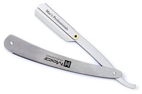 img 3 attached to 💈 MACS PROFESSIONAL Barber Straight Edge Razor: Salon Quality Shave with 100 Derby Blades - Easy Blade Replacement, Ideal for Pro Barbers and Personal Use