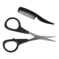 🧔 home-x mustache and eyebrow grooming kit with trimming scissors and comb logo