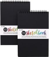 📒 spiral bound sketchbook (8 x 11 inches, 2-pack), 75 sheets each - premium quality for artists and students logo
