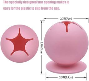img 1 attached to 🎀 Pink Vinyl Scrap Collector with Silicone Suction Cups: Crafting Holder Set for Easy Craft Weeding & Office Organization