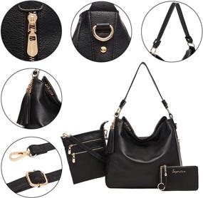 img 2 attached to 👜 Soperwillton Women's Fashion Handbag Shoulder Satchel with Wallets