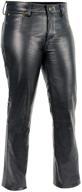 👖 stylish and timeless: milwaukee leather lkl6790 women's classic 5 pocket black leather pants logo