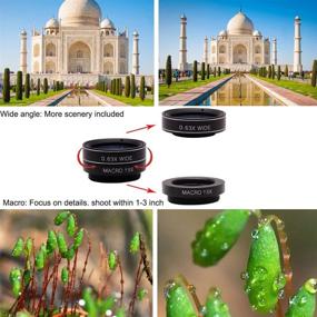 img 2 attached to 📷 11-in-1 Phone Lens Kit for iPhone 12 11 Xs Pro 8 Plus, iPad, Samsung, and Most Smartphones - Includes Fisheye, Wide Angle, Macro, Zoom, CPL, Flow, Radial, Star, and Soft Filters - Enhanced for SEO