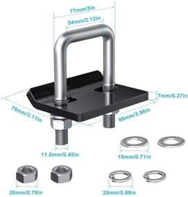 img 1 attached to 🔒 BOYISEN Hitch Tightener Anti-Rattle Hitch Stabilizer - Premium Stainless Steel Clamp for 1.25 and 2 inch Hitches, Minimize Shaking and Rattles, Ideal for Bike Racks, Trailers, and Ball Mounts