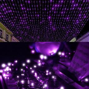 img 3 attached to 🎄 Joliyoou 200 LED Christmas String Lights: 66FT Twinkle Fairy Lights for Indoor/Outdoor Holiday Decoration - Black Wire, Purple