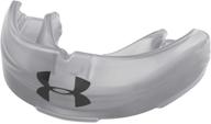 💪 under armour adult strapless mouth guard: grey/black - one size fits all for optimal protection logo