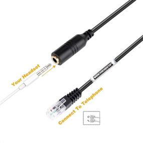 img 3 attached to 🎧 3.5mm Smartphone Headset to RJ9 Adapter Cable - Convert 3.5mm Headphone for Office Telephone IP Phones with VoiceJoy