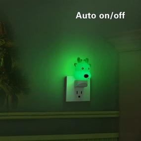 img 1 attached to 🦌 Christmas Deer Night Light: Vibrant LED Wall Decor with Auto Sensor for Kids, Elderly & More