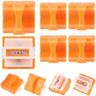 🔪 efficient 6-piece replacement blades for a4 paper cutter - craft paper cutting refills in orange logo