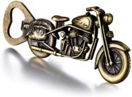 🏍️ motorcycle beer gifts for men - dad, husband, boyfriend. christmas presents, stocking stuffers - bronze vintage motorcycle bottle opener. unique birthday, anniversary gifts for him - grandpa. cool gadgets. logo