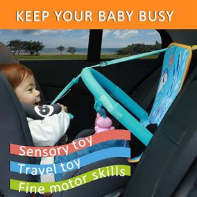 img 2 attached to Adjustable Strap Car Seat Toys for Infants - Easy Access, Sensory Toy for 0-12 Months Babies - Suitable for Boys, Girls, and Toddlers - Hanging Rear Carseat Toy to Enhance Hands-on Skills and Keep Babies Busy