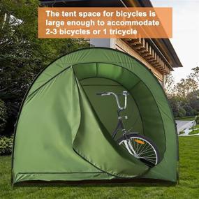 img 2 attached to HZT Outdoor Bike Cover - Adult Tricycle Bicycle Motorcycle 🚲 Storage Cover | Heavy Duty Ripstop Material, Waterproof & Anti-UV Protection