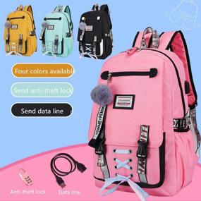 img 3 attached to Backpack Anti Theft Rucksack Student Schoolbag