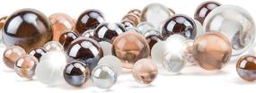 img 4 attached to 🔶 Enhance Your Décor with Li Decor Glass Vase Fillers Marbles - Mixed Amber, 1.3 Pounds Bottle