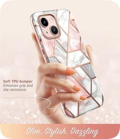 img 1 attached to 📱 i-Blason Cosmo Series iPhone 13 6.1 inch (2021 Release) Case - Slim Full-Body Stylish Protective Marble Case with Built-in Screen Protector