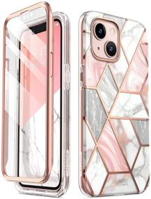 img 4 attached to 📱 i-Blason Cosmo Series iPhone 13 6.1 inch (2021 Release) Case - Slim Full-Body Stylish Protective Marble Case with Built-in Screen Protector