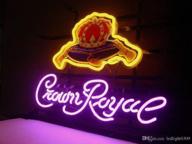 crown royal metal frame neon sign 17&#39 logo